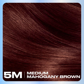 Clairol Nice'n Easy 5M color chart displays shade options for your look.