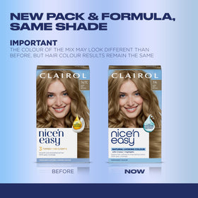 Clairol Nice'n Easy 7C color tube ensures even application for a seamless blonde finish.