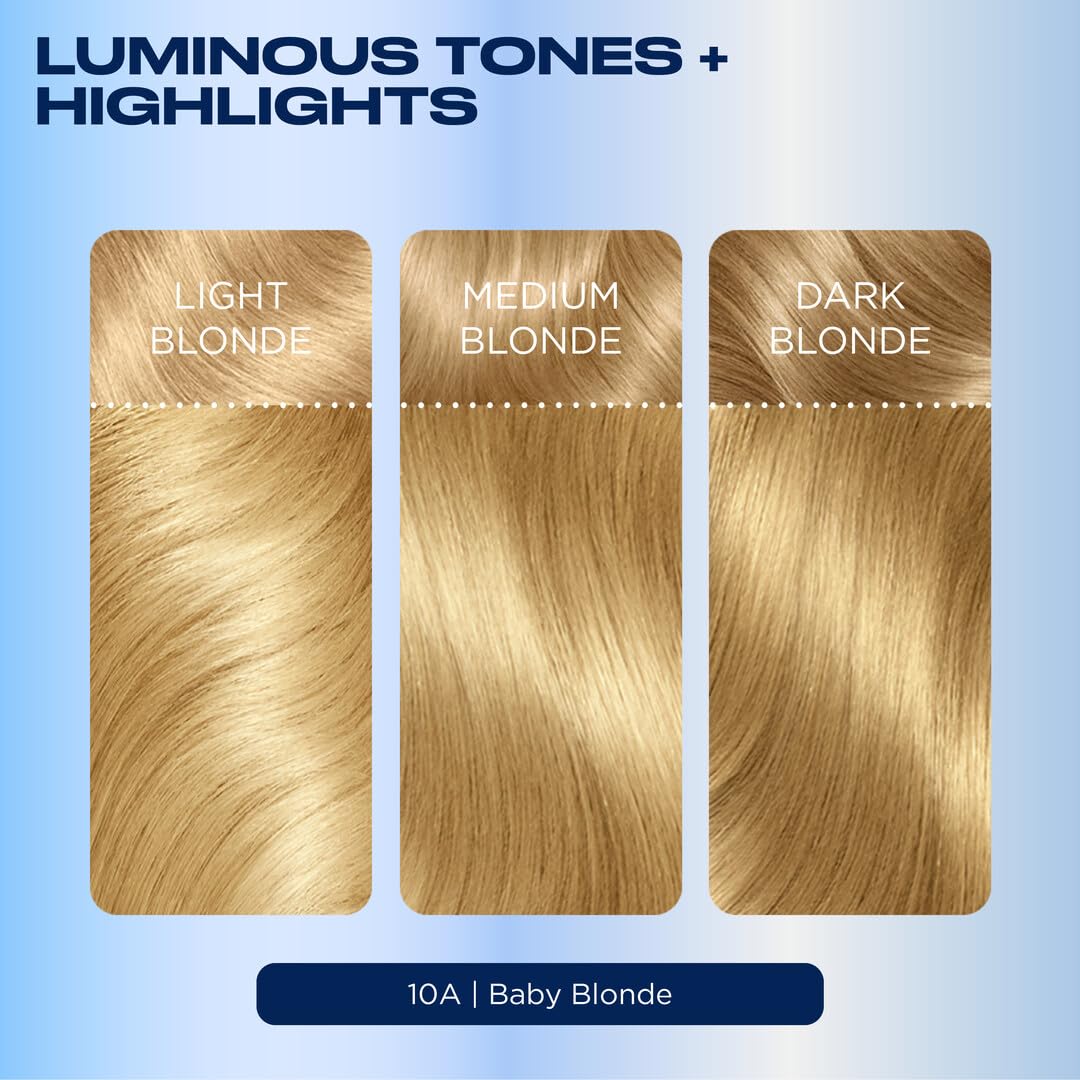 Clairol Nice'n Easy shiny color image suggests color lasting up to eight weeks.