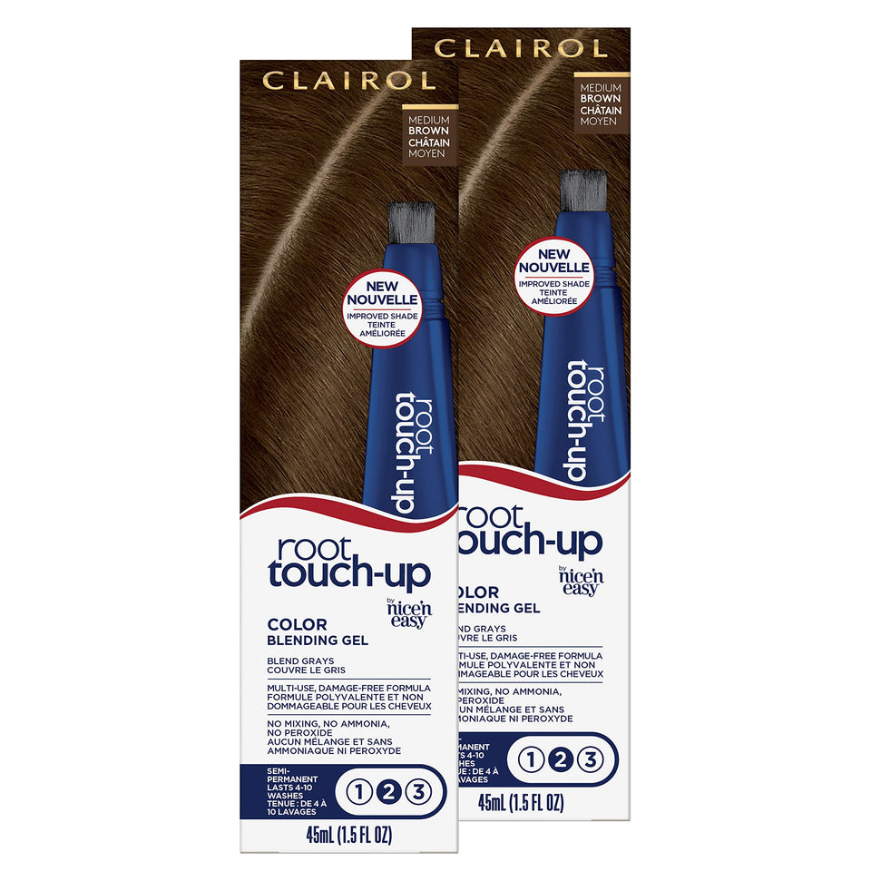 Clairol Root Touch-Up Gel with built-in applicator for quick root coverage.