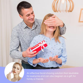 Claities facial hair remover cleaning brush included for maintenance.