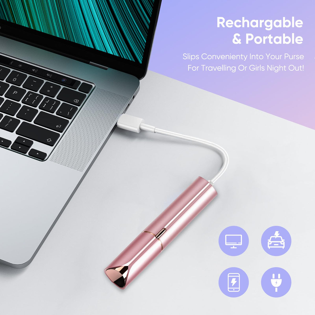 Claities facial hair remover compact pen design ideal for travel.