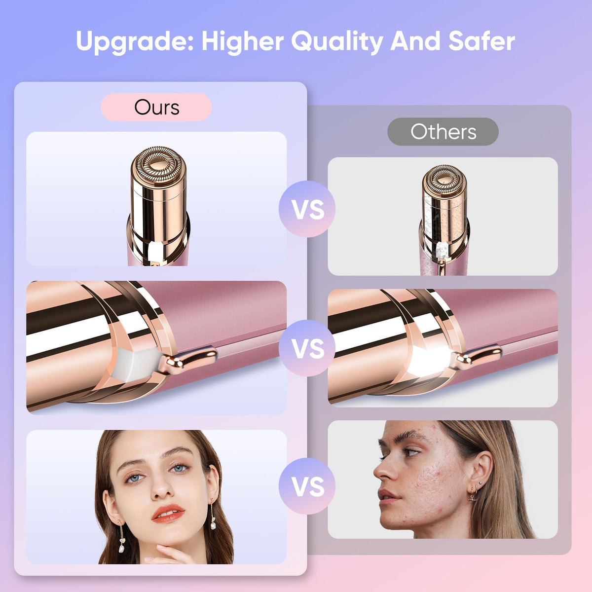 Claities facial hair remover precision blade head ready for use.