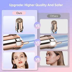 Claities safety rounded head protects skin during trimming.