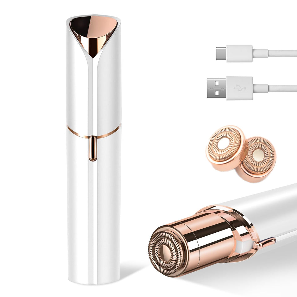 Claities facial hair remover with USB LED light for precise trimming