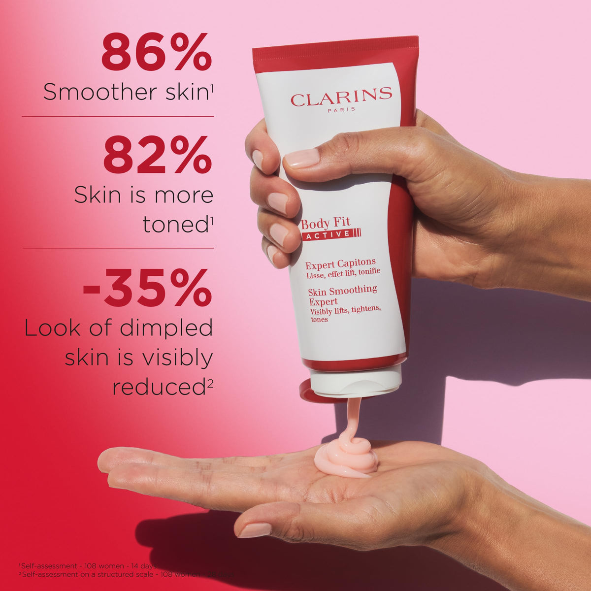 Clarins Body Fit Active Gel-Cream cooling texture refreshing the skin