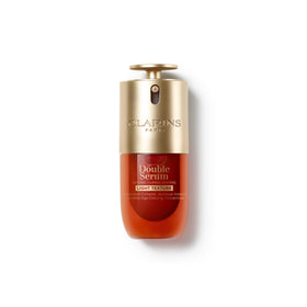 Clarins Double Serum Light Texture bottle closeup showing hydration-ready formula