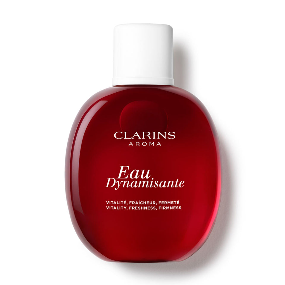Clarins Eau Dynamisante bottle pour for effortless daily freshness and subtle aroma