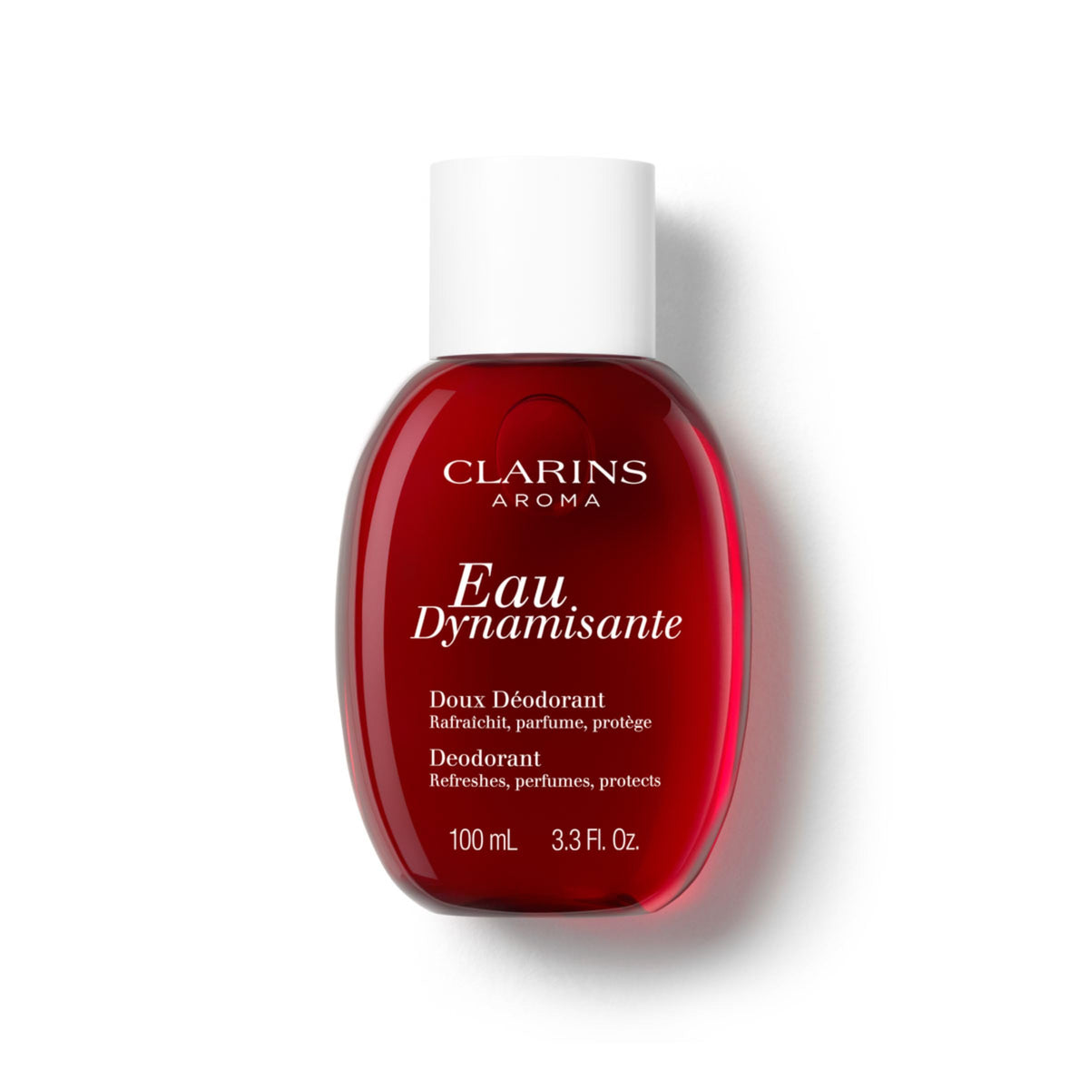 Clarins Eau Dynamisante deodorant spray bottle for long-lasting freshness