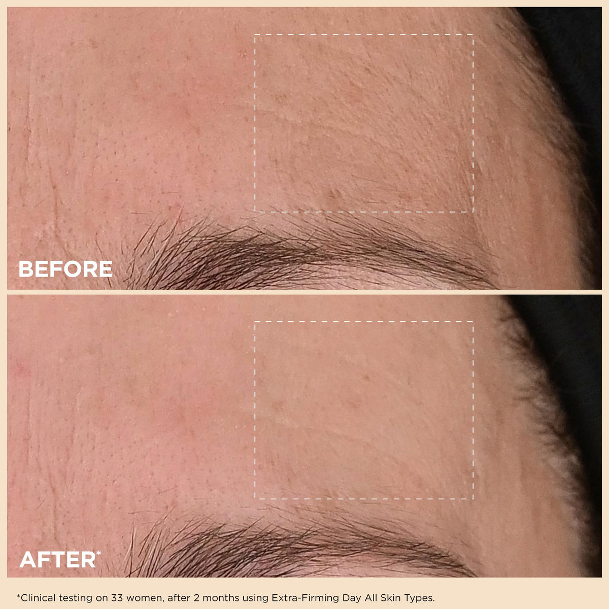 Pump dispenser of Clarins Extra-Firming Day Moisturizer in action for quick morning routine.