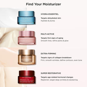 Skin after applying Clarins Extra-Firming Day Moisturizer with healthy glow.