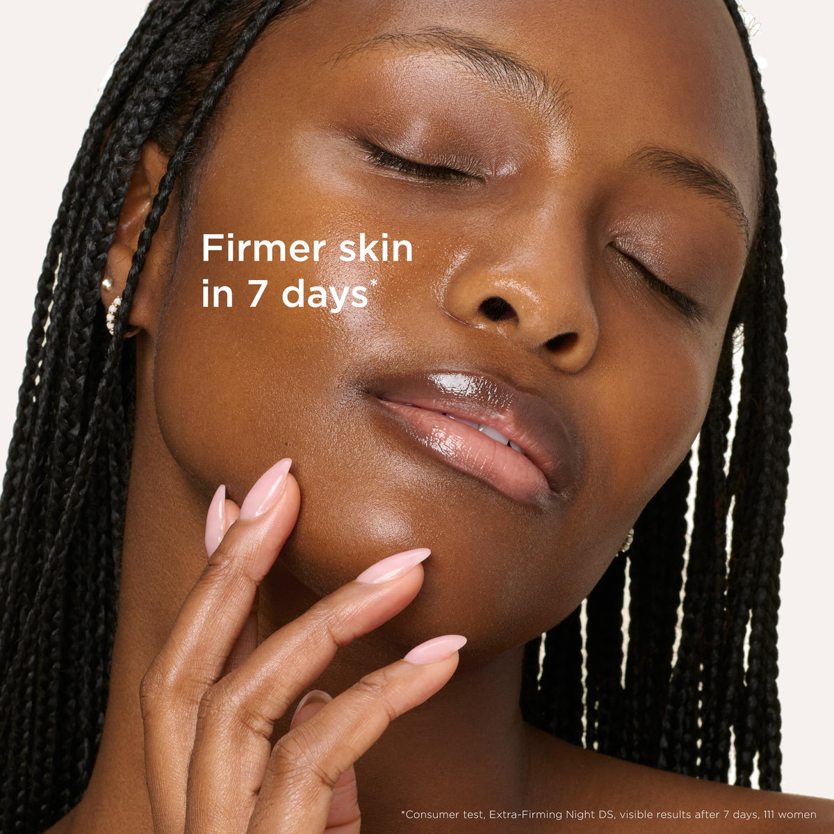 Clarins Extra-Firming night moisturizer refillable packaging emphasizing sustainable skincare and reduced waste.