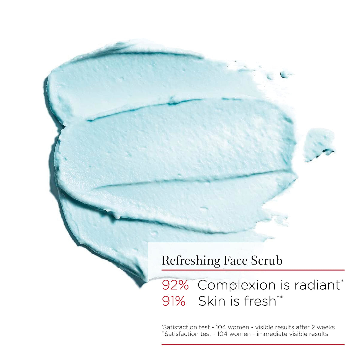 Clarins Fresh Scrub application close-up showing gentle massage for hydrated skin.