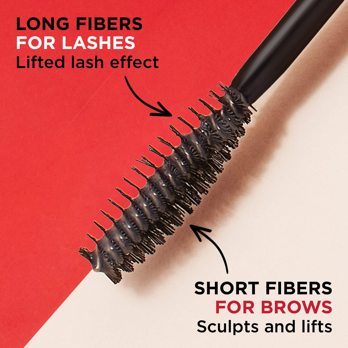 Clarins Lash & Brow Double Fix Mascara wear test shows long hold.