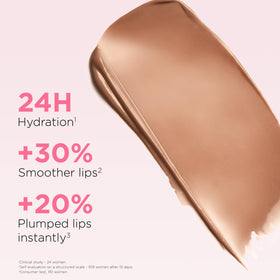 Clarins Lip Oil Balm application swirl demonstrating smooth glide