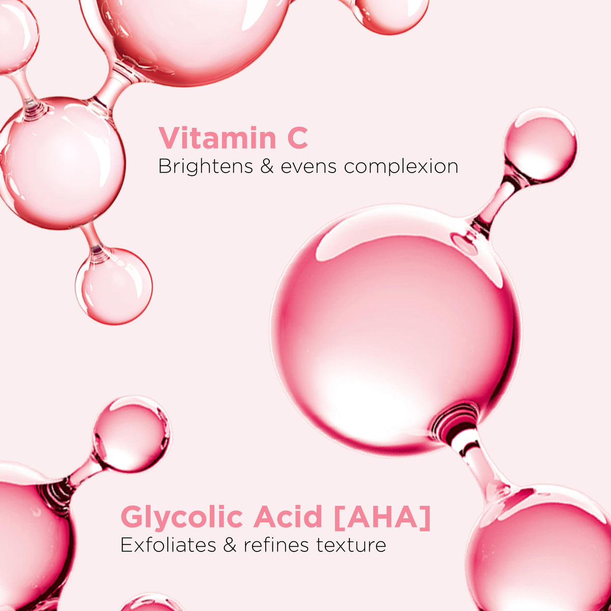 Clarins Multi-Active Glow Serum lab-style illustration emphasizes stabilized Vitamin C