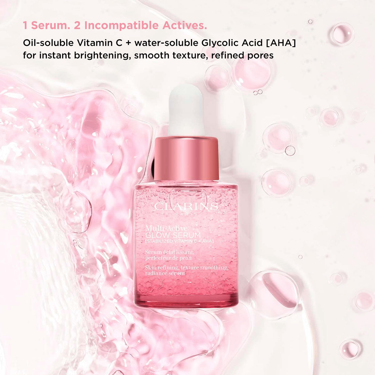 Clarins Vitamin C illustration highlights brightening potential of the serum