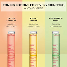 Clarins Purifying Toning Lotion liquid texture feels refreshing on skin.