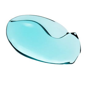 Close-up applying Clarins gel for refreshing eye hydration.