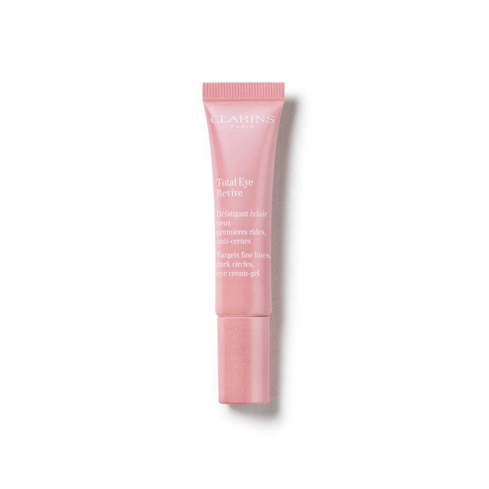 Clarins Total Eye Revive cooling applicator close-up for soothing under-eye care