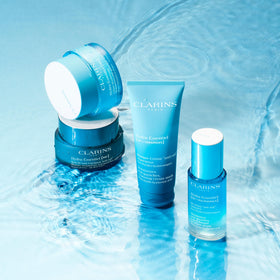 Clarins vegetal squalane leaves highlight barrier protection visuals