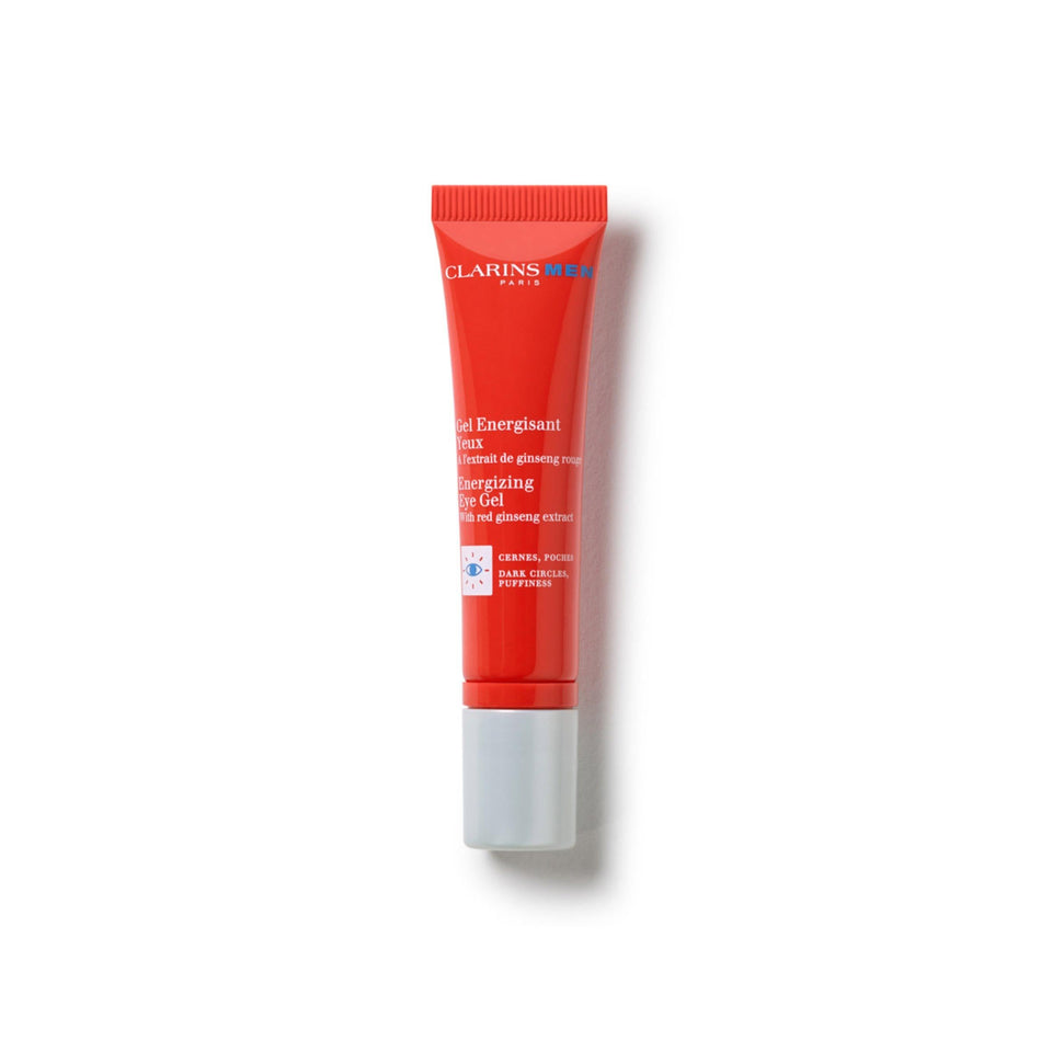 ClarinsMen Energizing Eye Gel roll-on cools and refreshes the eye area.