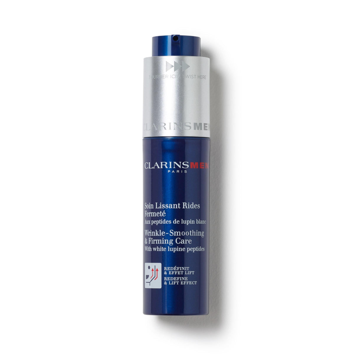 ClarinsMen wrinkle smoothing cream jar showing premium packaging for a lift and firming look