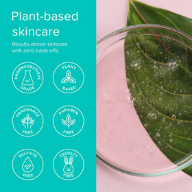 Person applying ClarityRx cleanser to damp skin for cleansing