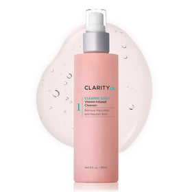 ClarityRx Cleanse Daily Face Wash bottle shown for gentle daily cleansing across skin types