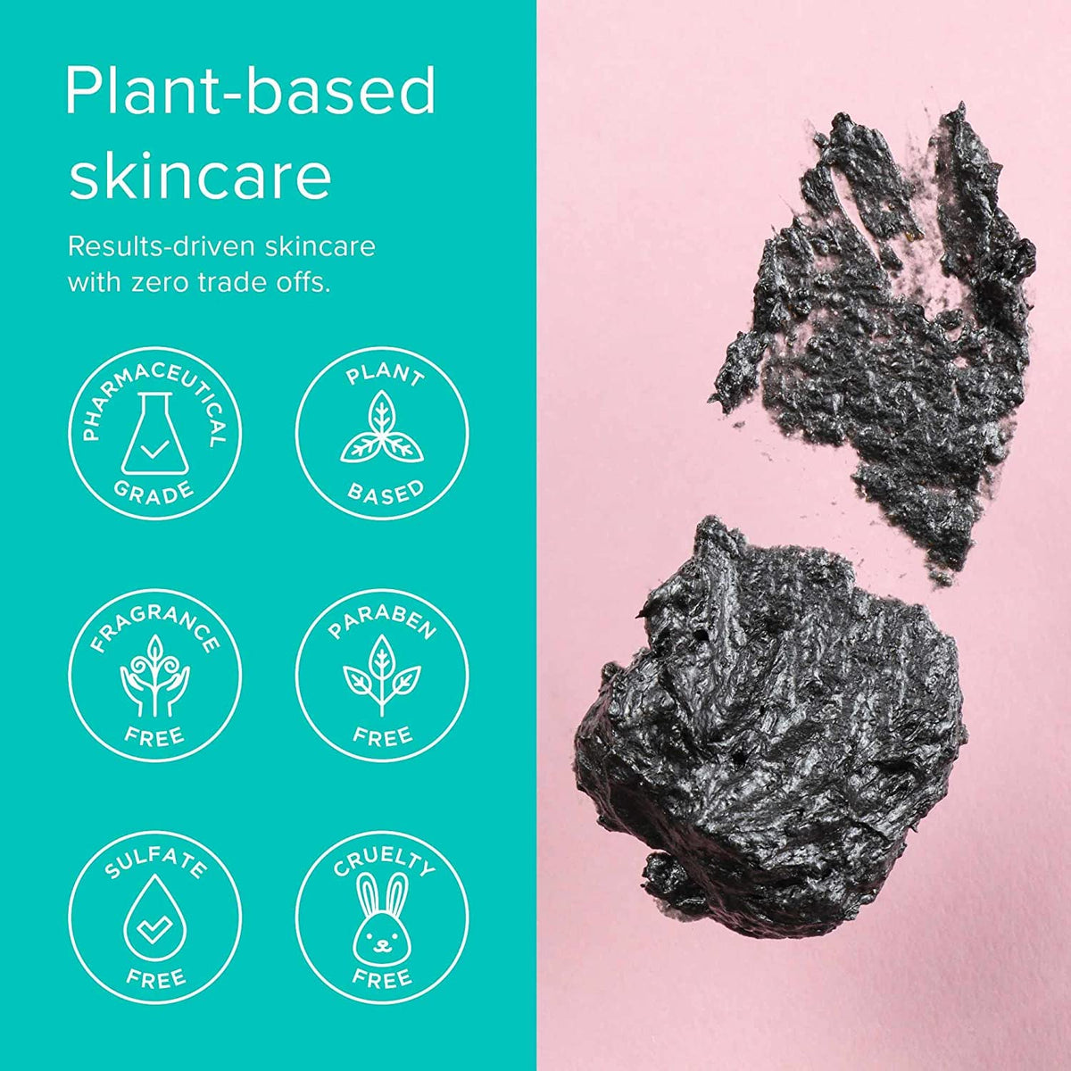 ClarityRx Down + Dirty apricot seed powder detail for gentle exfoliation.