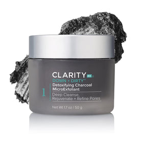 ClarityRx Down + Dirty bottle pouring cleanser for oily skin.