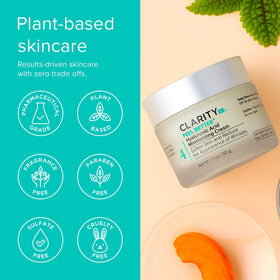 Soft dew on the skin after applying ClarityRx Feel Better moisturizer for a glow