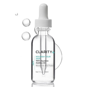 ClarityRx Nourish Your Skin bottle pour shows gentle, quick absorption for daily hydration.