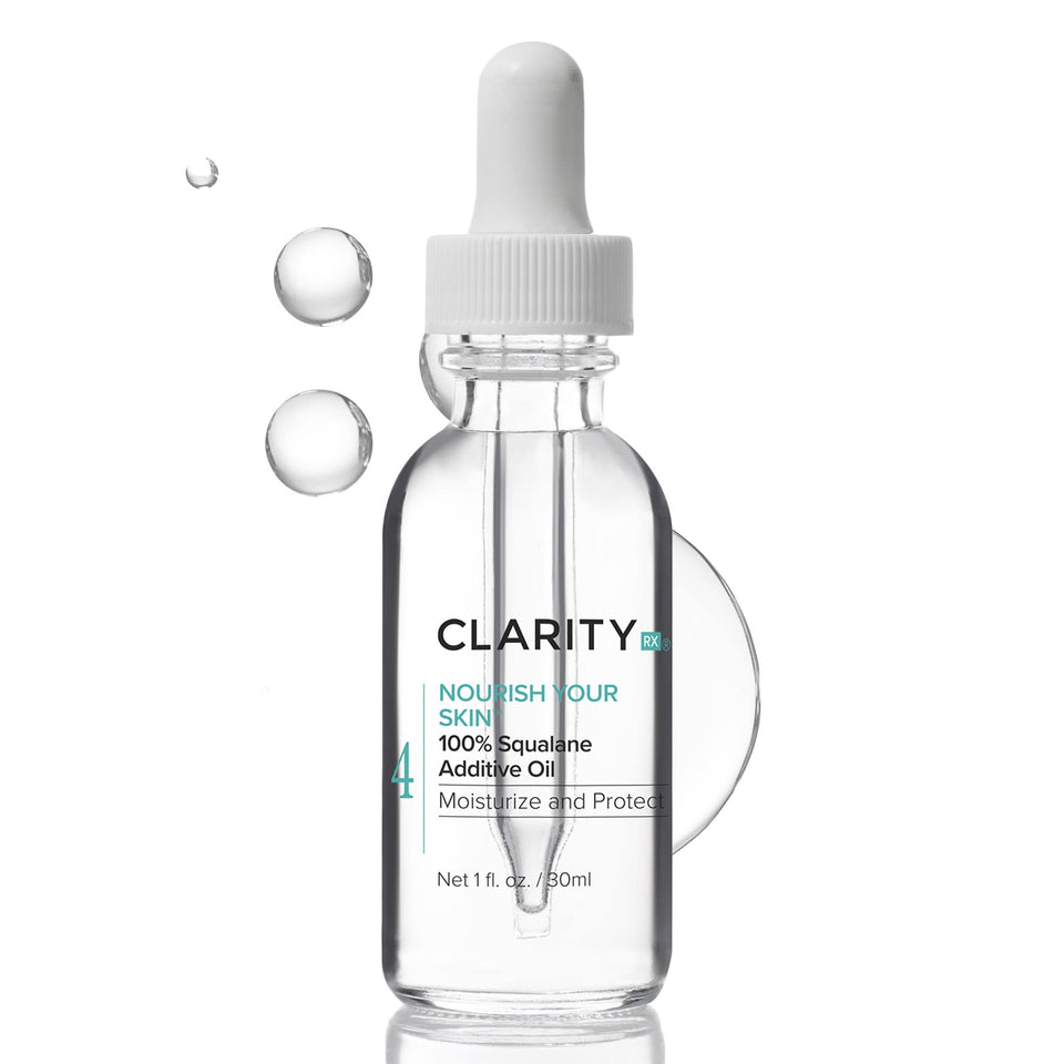 ClarityRx Nourish Your Skin bottle pour shows gentle, quick absorption for daily hydration.