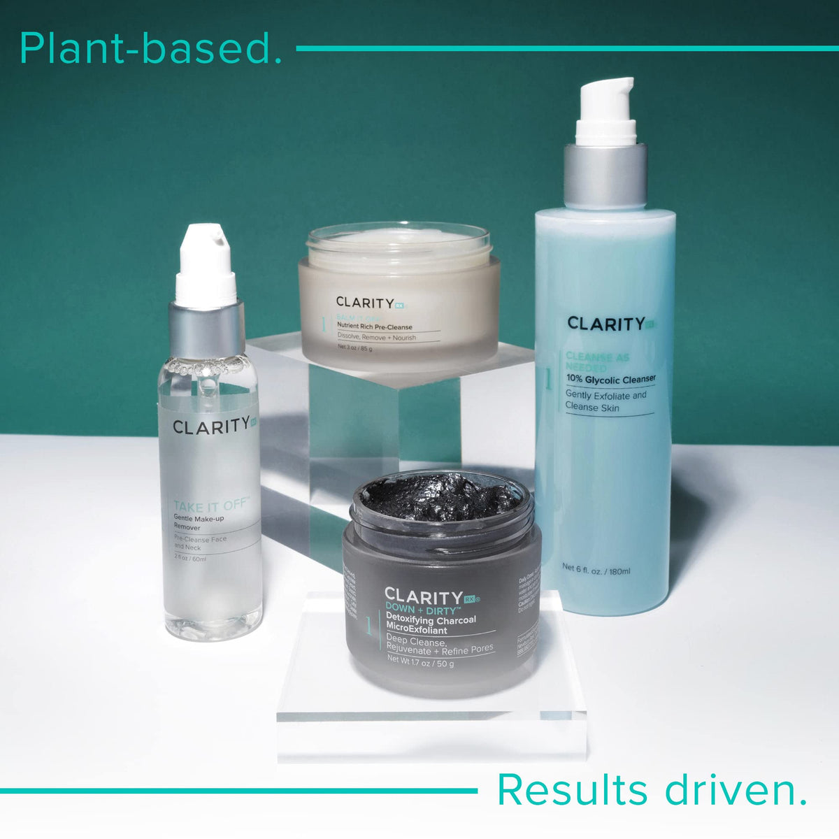 Application on face and body showing even tint from ClarityRx.