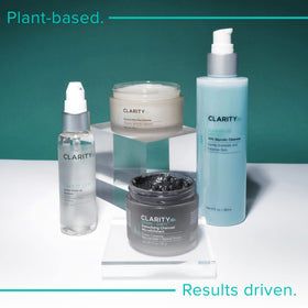 Application on face and body showing even tint from ClarityRx.