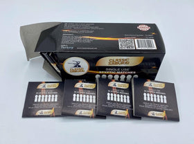 Classic Samurai styptic matches in a 20-pack format for quick shaving nick care.