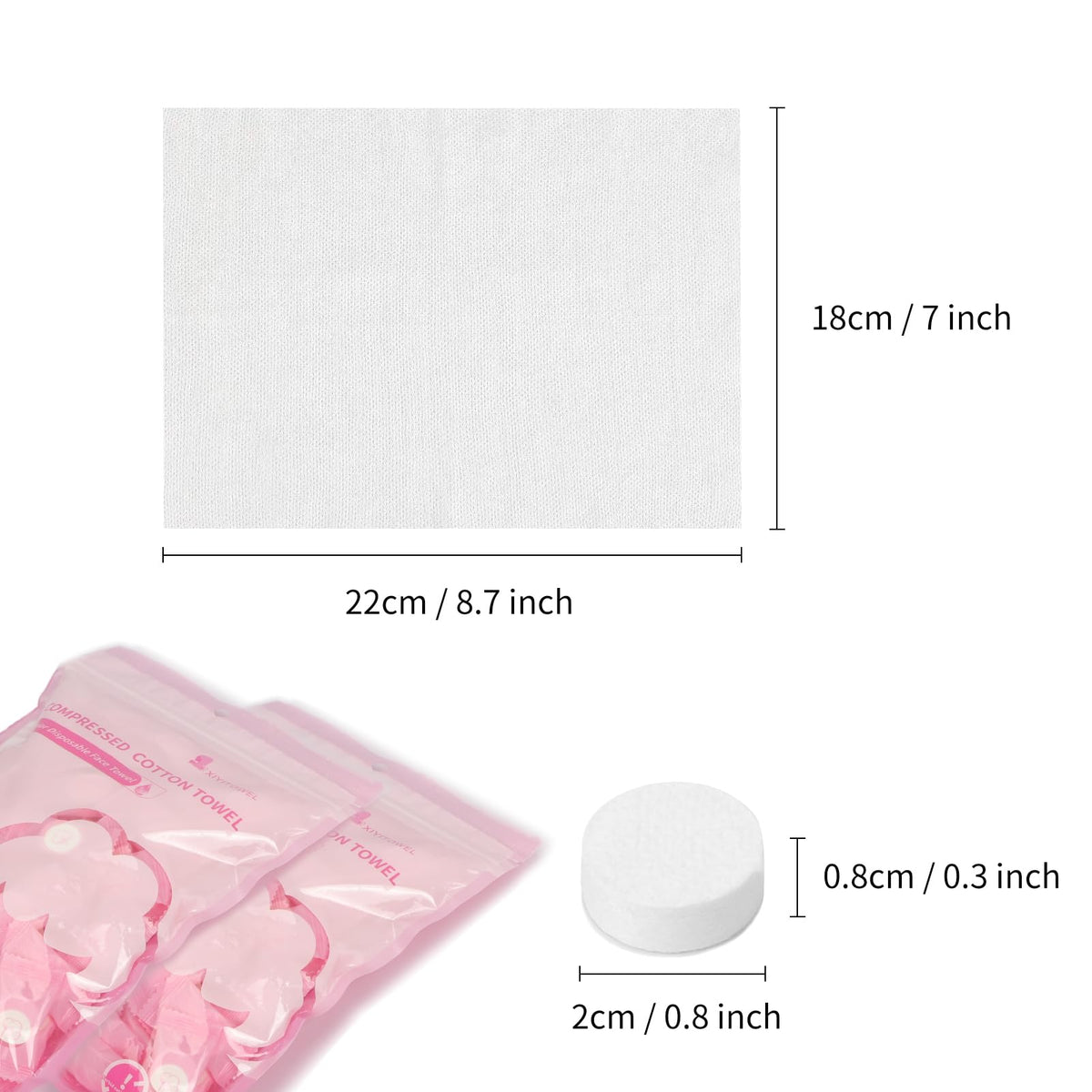 Classycoo towel expands in water to a large soft wipe for travel.
