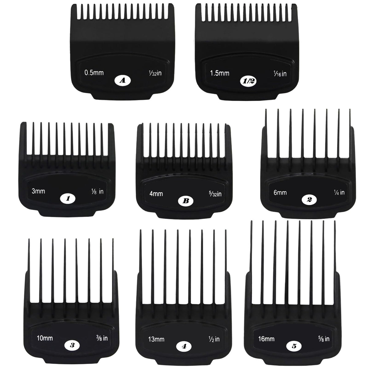 Clasura 8-pcs magnetic clipper guards for 1/32 inch cut, precise and comfortable trims.
