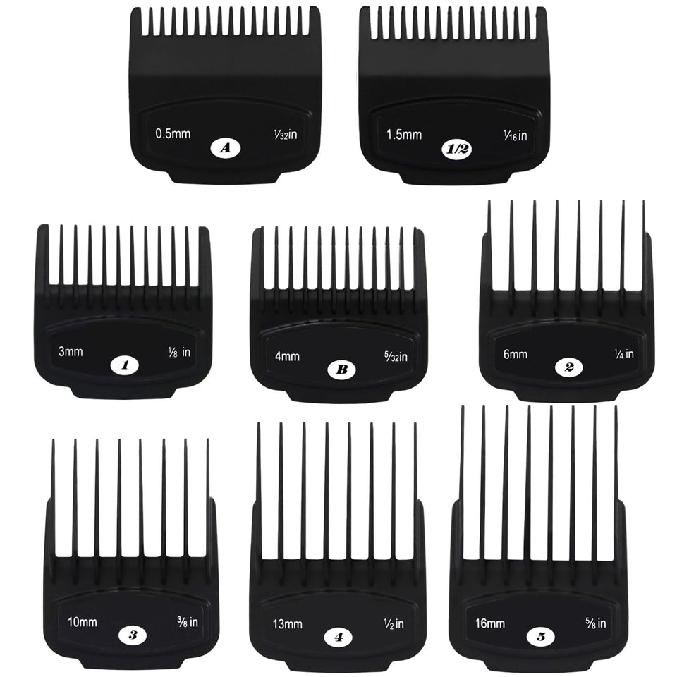 Clasura 8-pcs magnetic clipper guards for 1/32 inch cut, precise and comfortable trims.