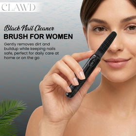 CLAWD manicure safe cleaning brush helps maintain tidy nails between manicures.