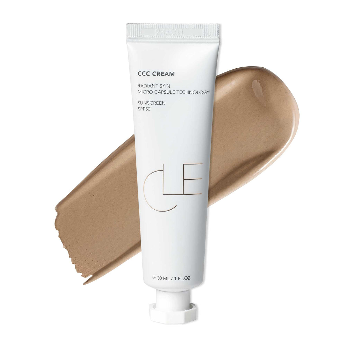 CLE CCC Cream bottle in Warm Medium Light 203 with SPF 50 for daily sun protection
