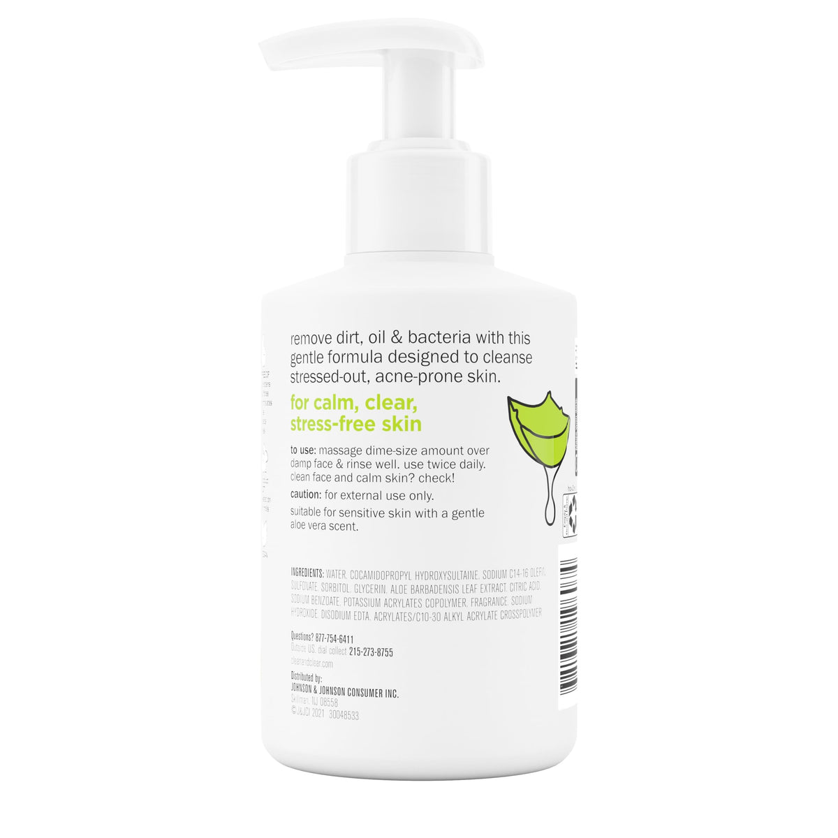Clean & Clear Aloe Vera Cleanser with calming moisturizer in routine.