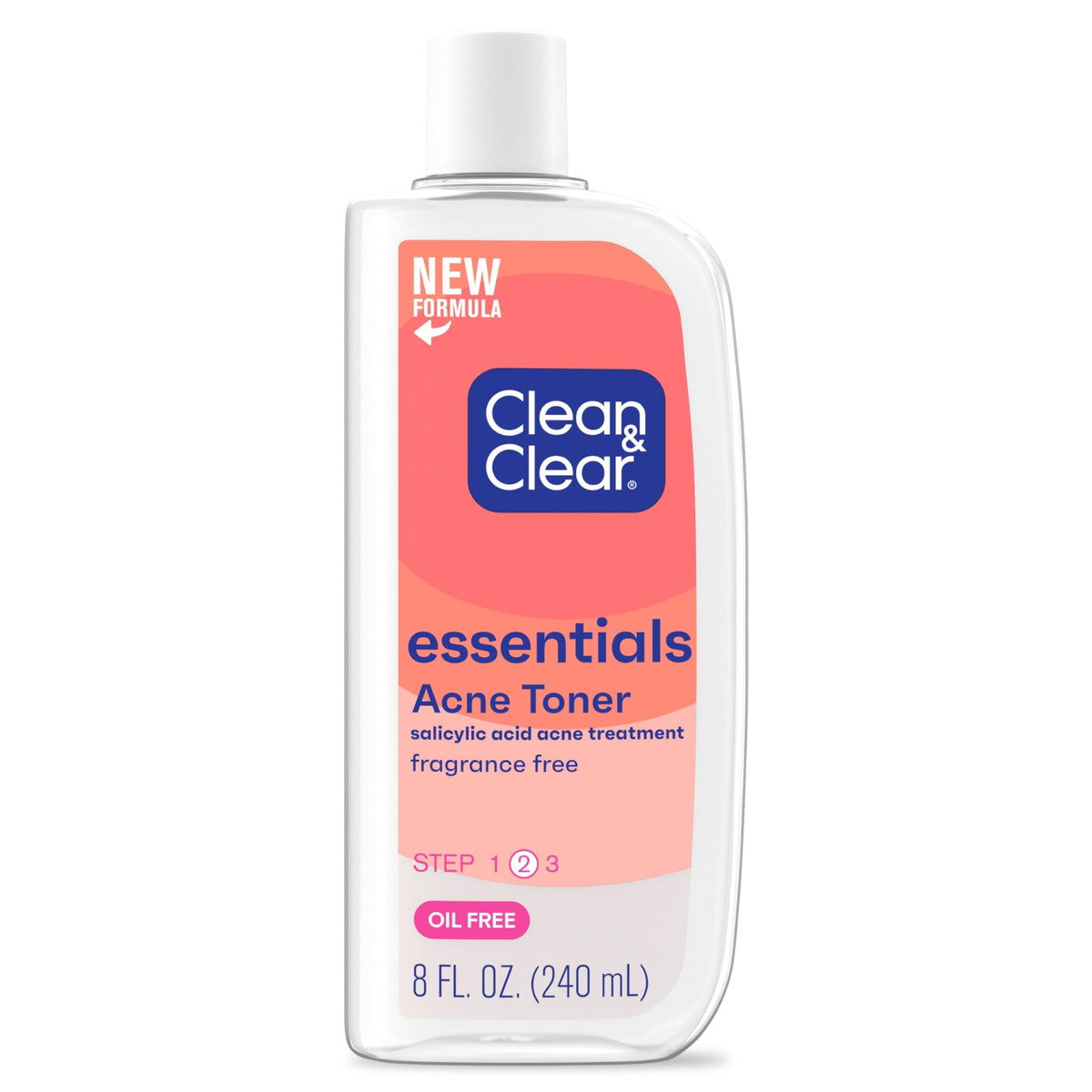 Clean & Clear Deep Cleaning Toner bottle pouring to control oil on skin.