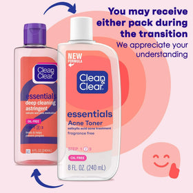 Clean & Clear Deep Cleaning Toner packaging 2-pack for routine use.