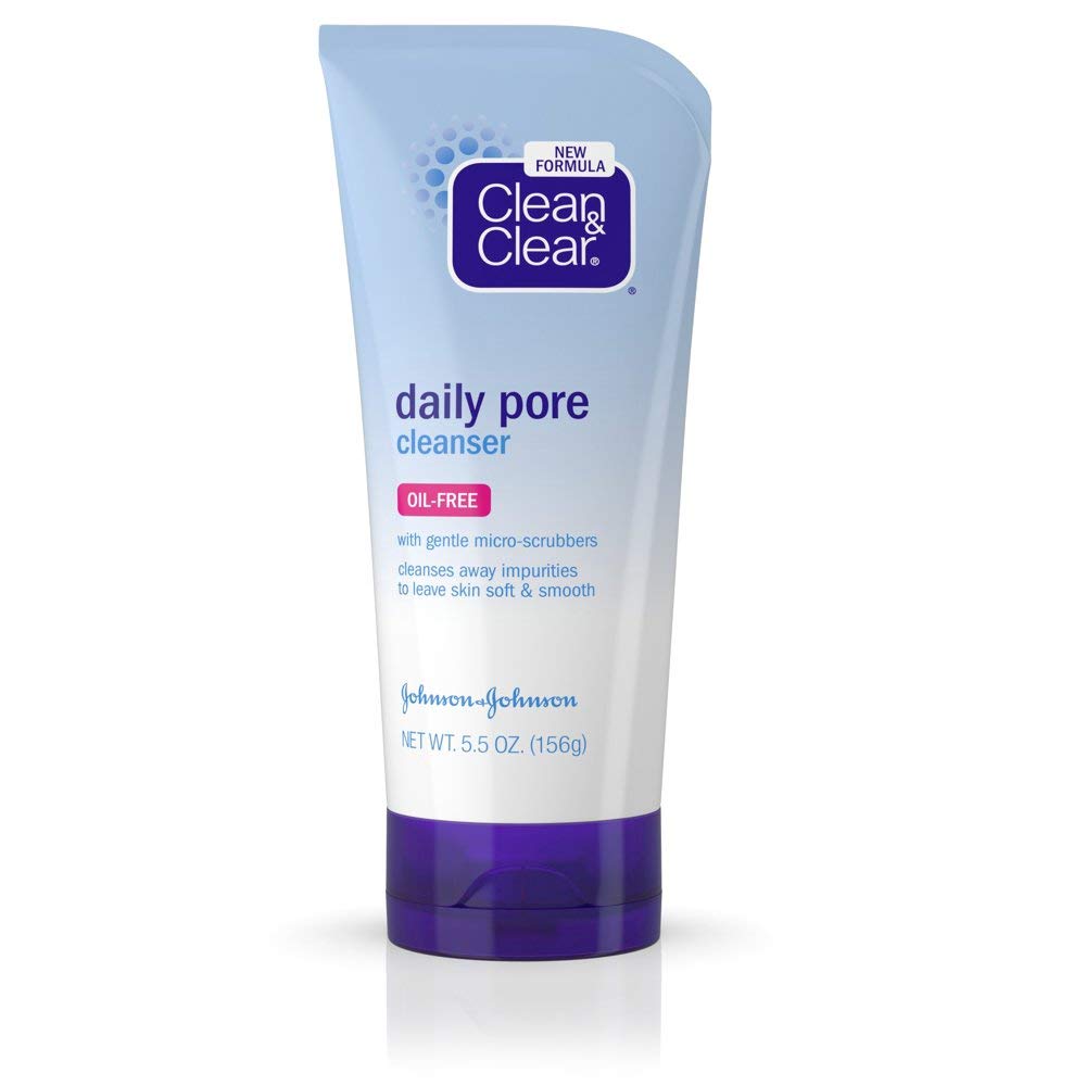Clean & Clear Daily Pore Cleanser oil-free tube for refreshed, non-drying cleansing.