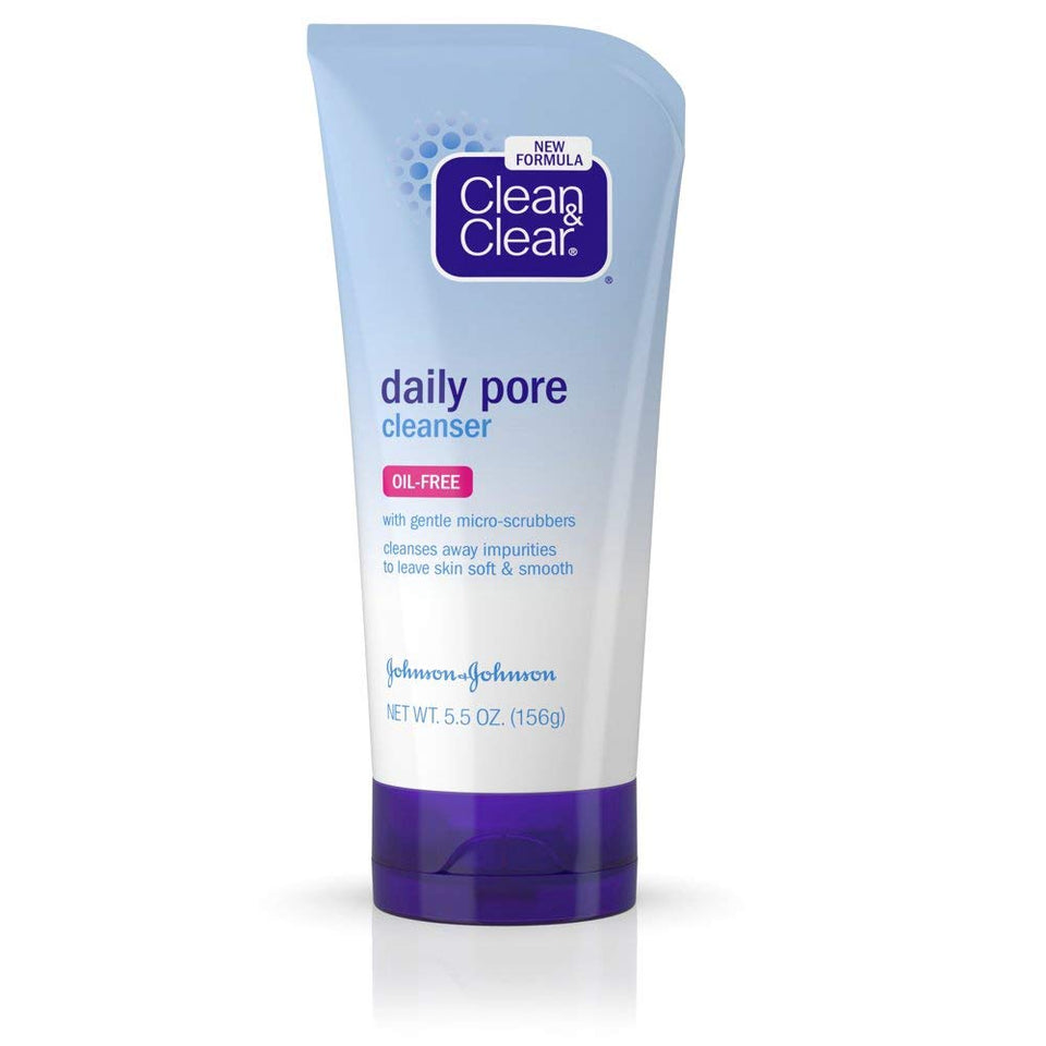 Clean & Clear Daily Pore Cleanser oil-free tube for refreshed, non-drying cleansing.