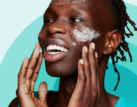 Daily use routine scene with Clean & Clear Deep Action Exfoliating Cleanser.