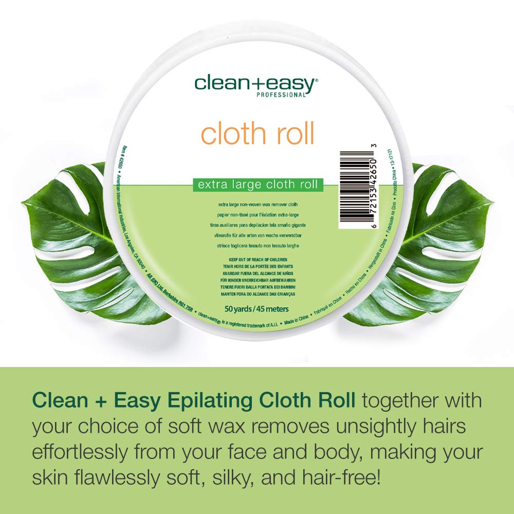 Clean + Easy non-woven epilating fabric shows durability and absorbency.