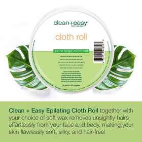 Clean + Easy non-woven epilating fabric shows durability and absorbency.
